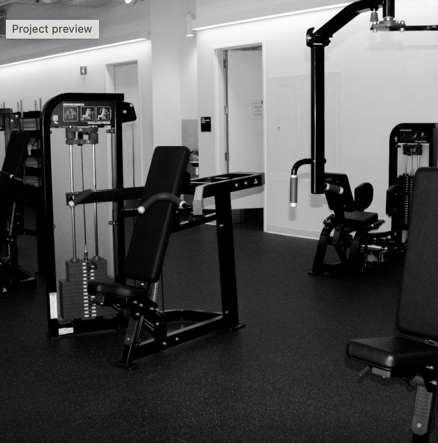 Strength machines and selectorized equipment inside TILT at EF